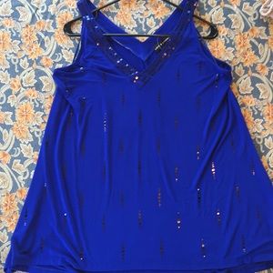 1X Love & Legend NWOT Royal Blue Swing Tank